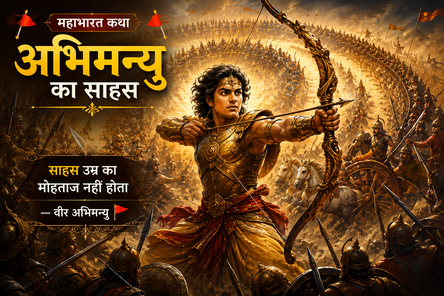 महाभारत कथा अभिमन्यु का साहस और अमर बलिदान